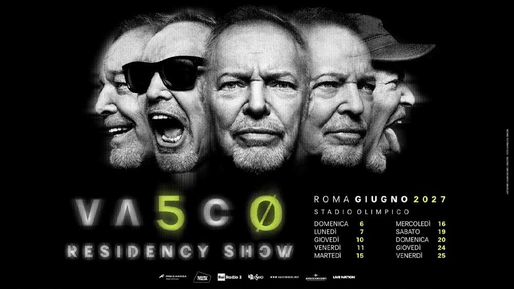 Vasco Rossi porta dieci concerti all&rsquo;Olimpico per celebrare 50 anni di carriera